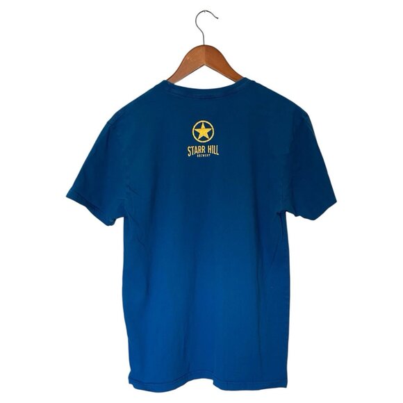 Sonic Haze Hazy IPA Blue Short Sleeve T-Shirt Men's L Starr Hill Brewery - Picture 2 of 6